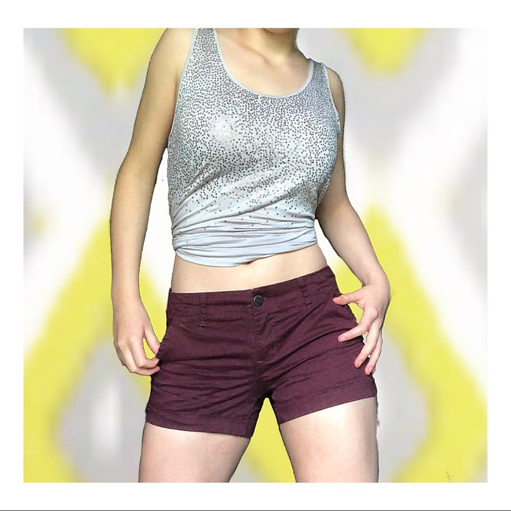 Maurices Dusty Purple Grey Sequin Comfy Tank Top
